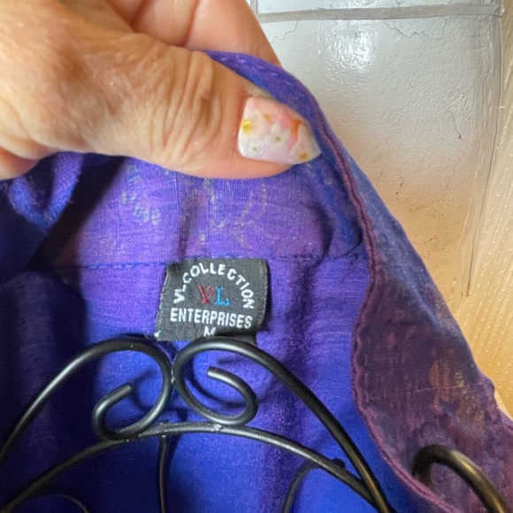 Vibrant Purple Embroidered Women's Tunic M - Picture 4 of 6